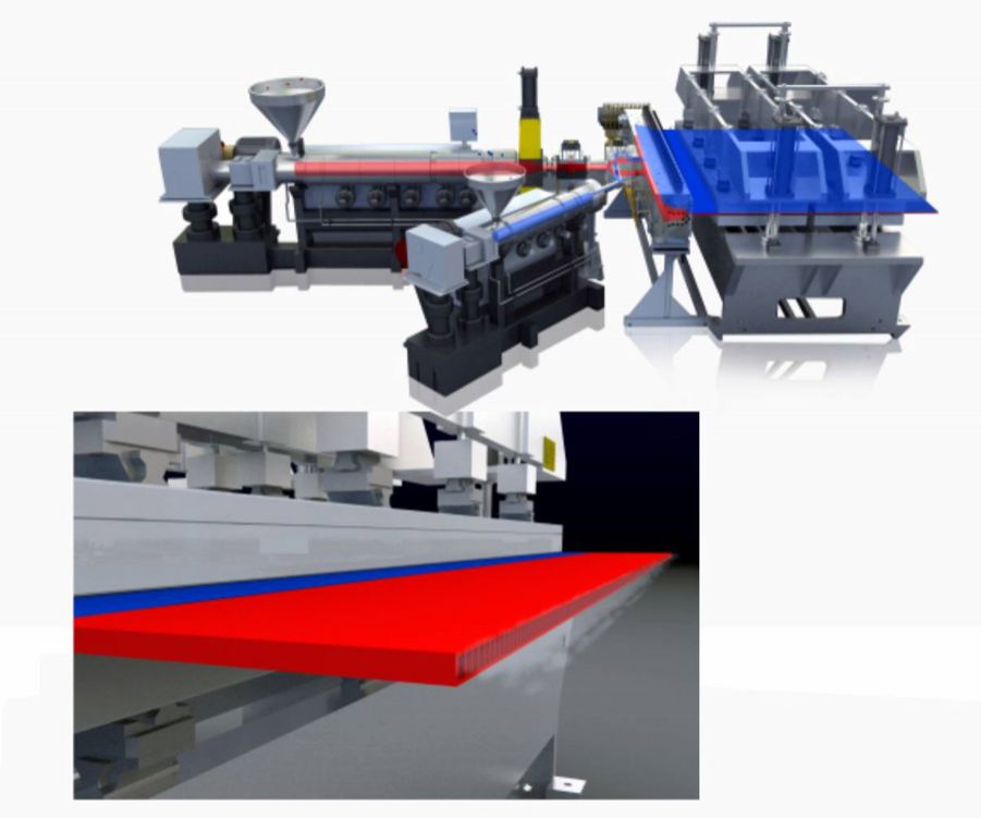Thin hollow profile extruder