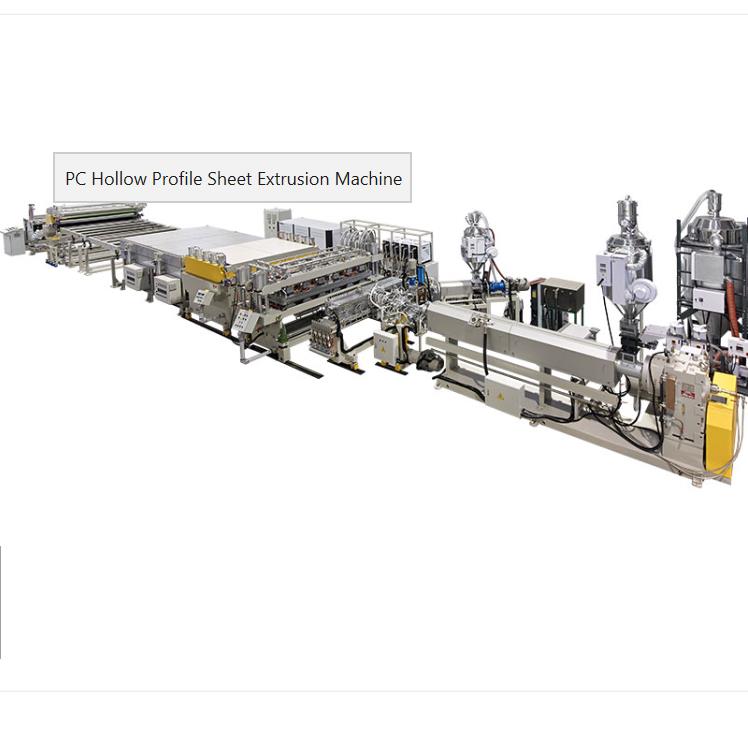 PP PC PE corrugated sheet extruder machine